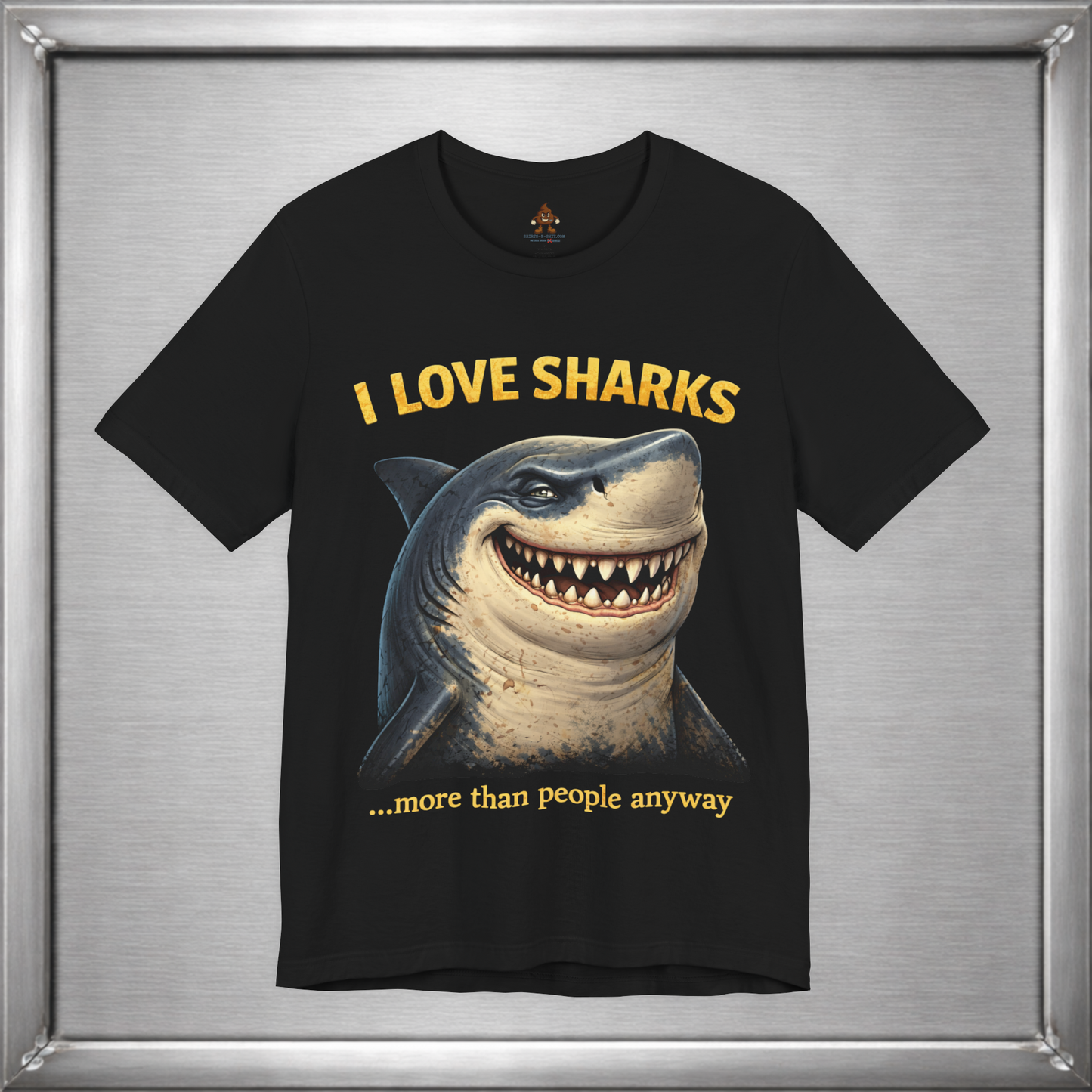 I Love Sharks More Than People Anyway Funny Shark T-Shirt