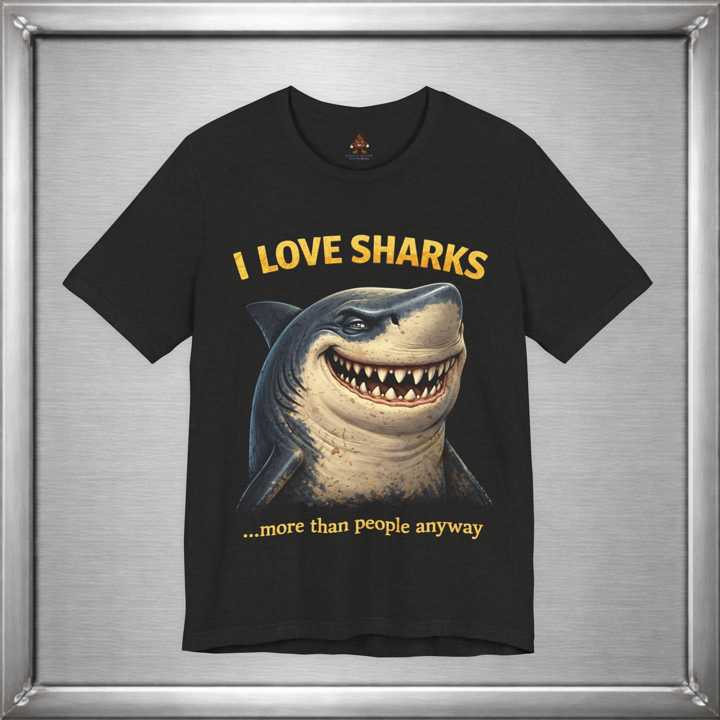 I Love Sharks More Than People Anyway Funny Shark T-Shirt