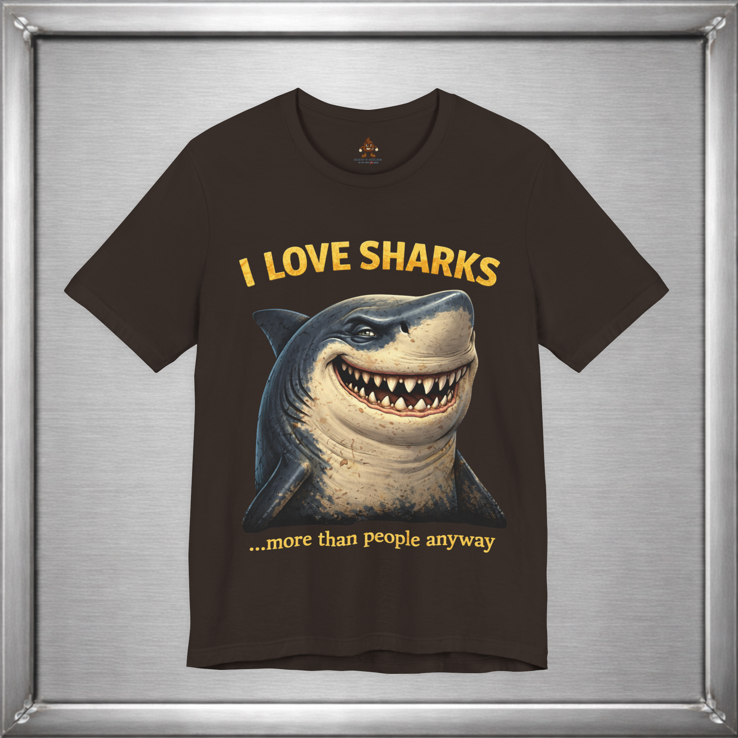 I Love Sharks More Than People Anyway Funny Shark T-Shirt