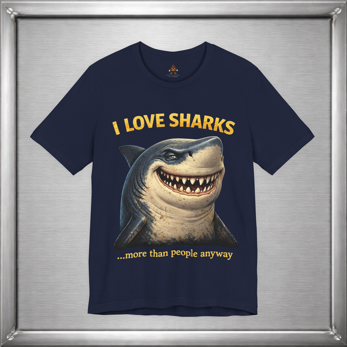 I Love Sharks More Than People Anyway Funny Shark T-Shirt