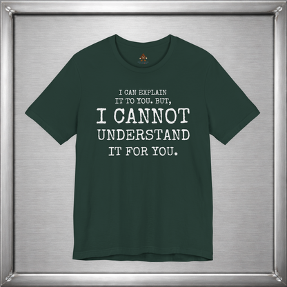 I Can Explain It To You, But I Cannot Understand It For You