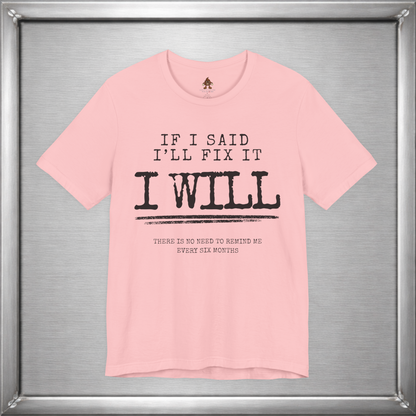 If I Said I'll Fix It, I Will