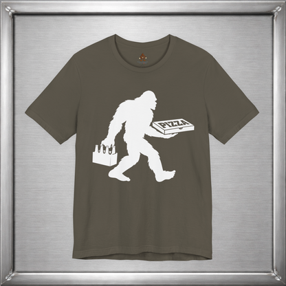 Sasquatch Likes Beer & Pizza