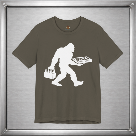 Sasquatch Likes Beer & Pizza