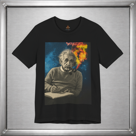 Einstein Smoking Pipe Cosmic Genius T-Shirt