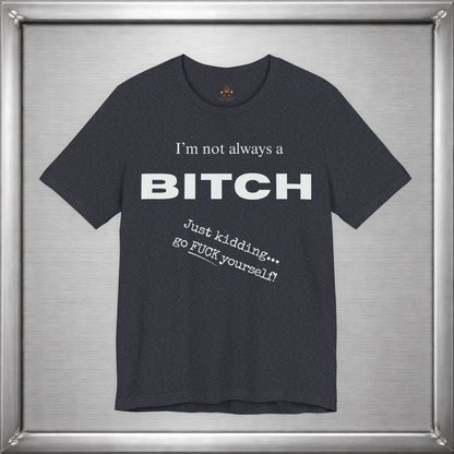 I’m Not Always a Bitch Funny Sarcasm T-Shirt