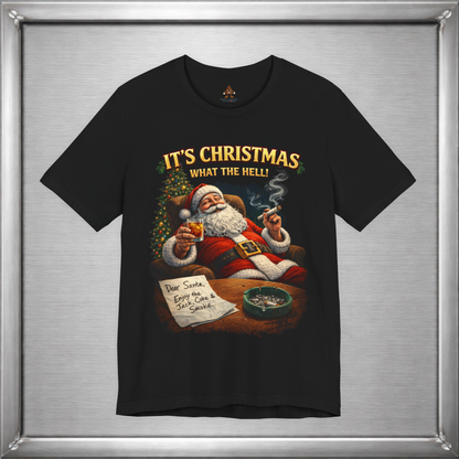 It’s Christmas What The Hell Funny Santa T-Shirt