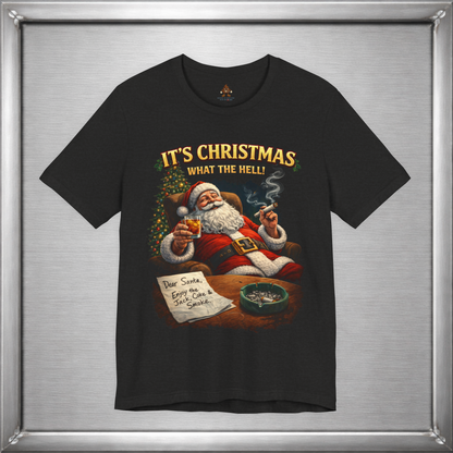 It’s Christmas What The Hell Funny Santa T-Shirt
