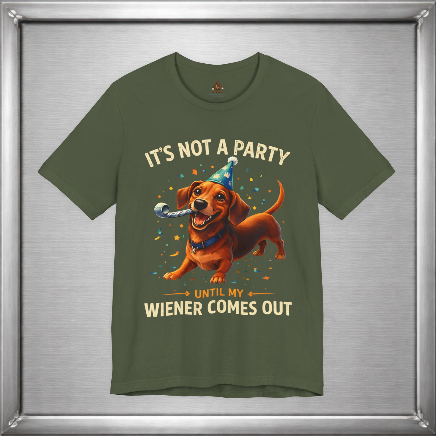 It’s Not A Party Until My Wiener Comes Out Funny Dog T-Shirt